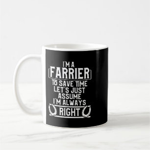 Mug Farrier Droite Horseshoe Hoof Trimming Equine Shoe
