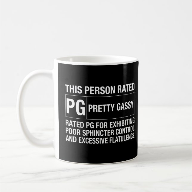 Mug Fart Plaisanter Cette Personne A Évalué Pg Pretty  (Gauche)