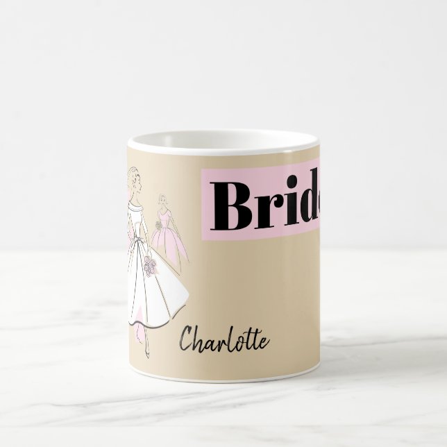 Mug Fashion Bride Neutral Group Nom de la mariée (Centre)