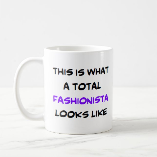 Mug fashionista, total (Gauche)