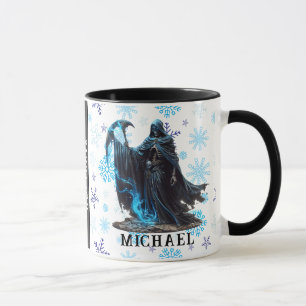 Mug Faucheuse flocon bleu drôle horreur Noël
