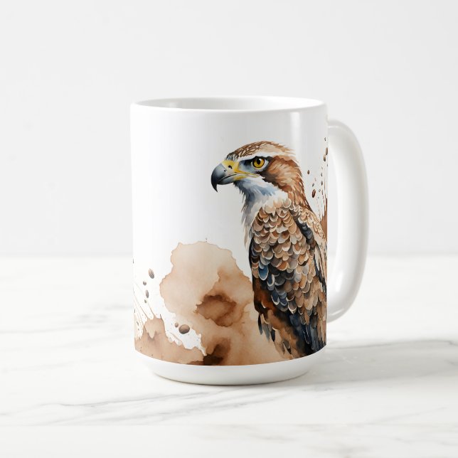 Mug Faucon taché de café personnalisé - Les accros du  (Devant droit)