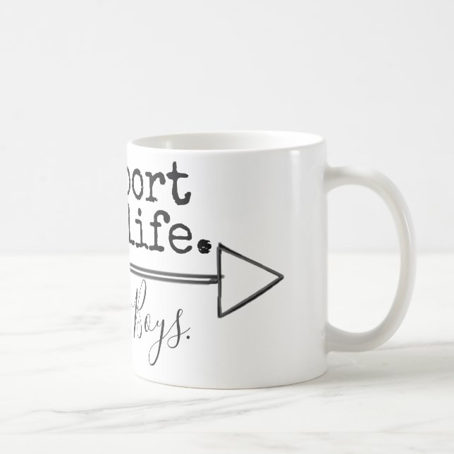 Mug faune de soutien, garçons d'augmenter (Droite)