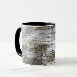 Mug Faux Birch Tree Bark Texture Look Motif