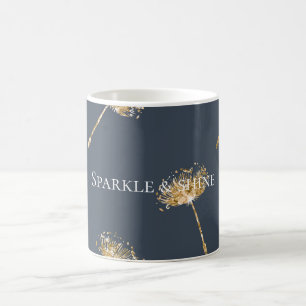 Mug Faux bleu marine et or Parties scintillant Dandeli