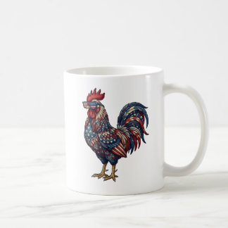 Mug Faux Coq Patriotique Brodé