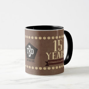 Mug Faux cuir employé jalon anniversaire de la mule