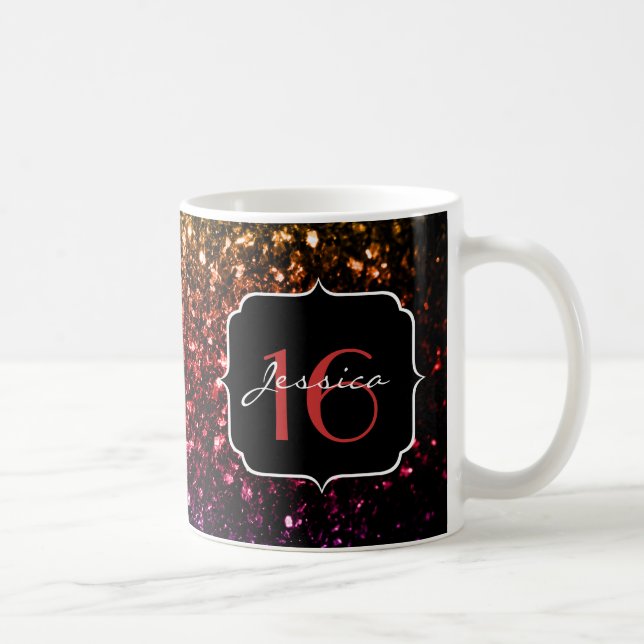 Mug Faux de parties scintillant arc-en-ciel mousseux S (Droite)