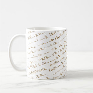 Mug Faux Gold Hiéroglyphes égyptiens ornés