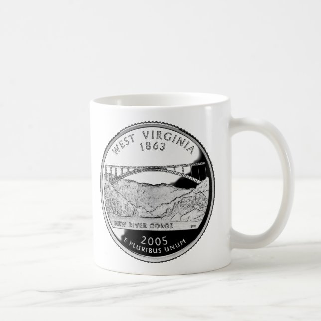 Mug Faux West Virginia State Quarter (Droite)