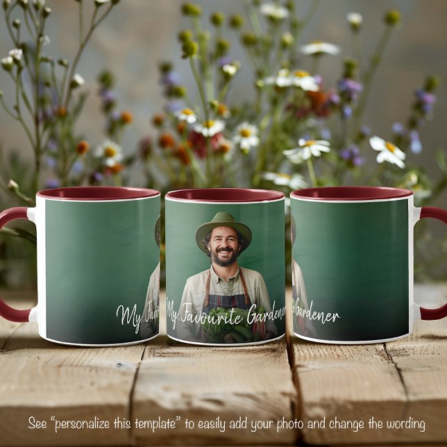 Mug Fav Gardener Un Modèle photo Avec Un Texte (Créateur téléchargé)
