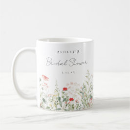 Mug Faveur de Baby Shower de Mariée Prairie Fleur Sauv