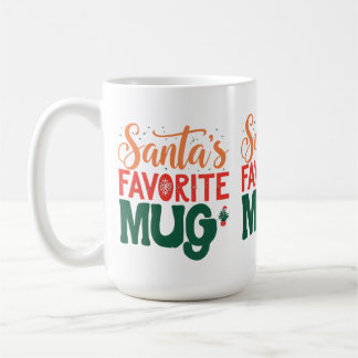 Mug favori de père Noël - Design classique 15 oz