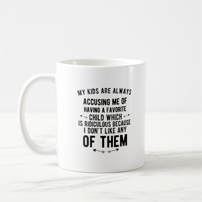 Mug Favorite child accusing funny toxits for parents (Gauche)
