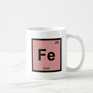 Mug Fe - Chimie du fer Élément de symbole de table pér