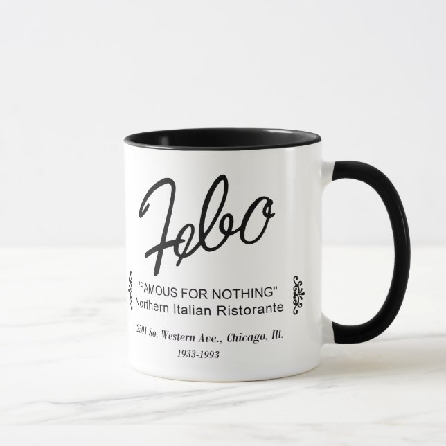 Mug Febo, Northern Italian Ristorante, Chicago, IL (Droite)