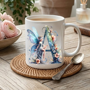 Mug Fée à lettre monogramme A