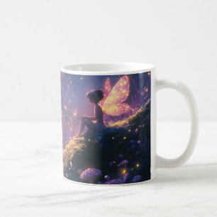 Mug Fée enchantée assise dans une forêt magique