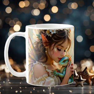 Mug Fée et Dragon Mystique Personnalisé