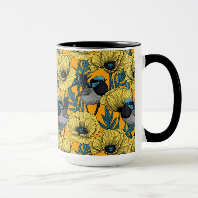 Mug Fée et pavots en jaune (Droite)