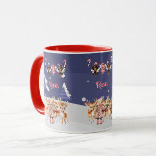 Mug Fées de Sucre de canne de Noël pour filles de renn