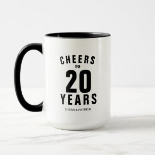 Mug Félicitations 20 ans de mariage café personnalisé