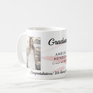 Mug Félicitations au diplômé de l'aquarelle rose 2 Pho