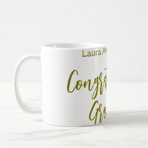 Mug Félicitations au diplômé nom doré promotion 20XX s