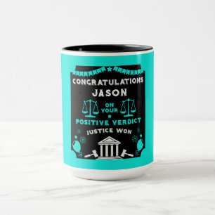 Mug Félicitations au verdict du tribunal