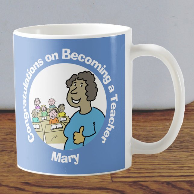 Mug Félicitations de devenir enseignante (Créateur téléchargé)