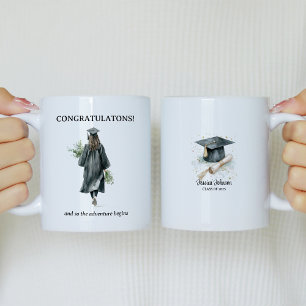 Mug Félicitations Diplômé pour que l'aventure commence