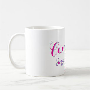 Mug Félicitations diplômé rose violet nom année 20XX d