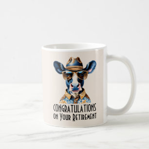 Mug Félicitations drôles de retraite de cow-boy occide