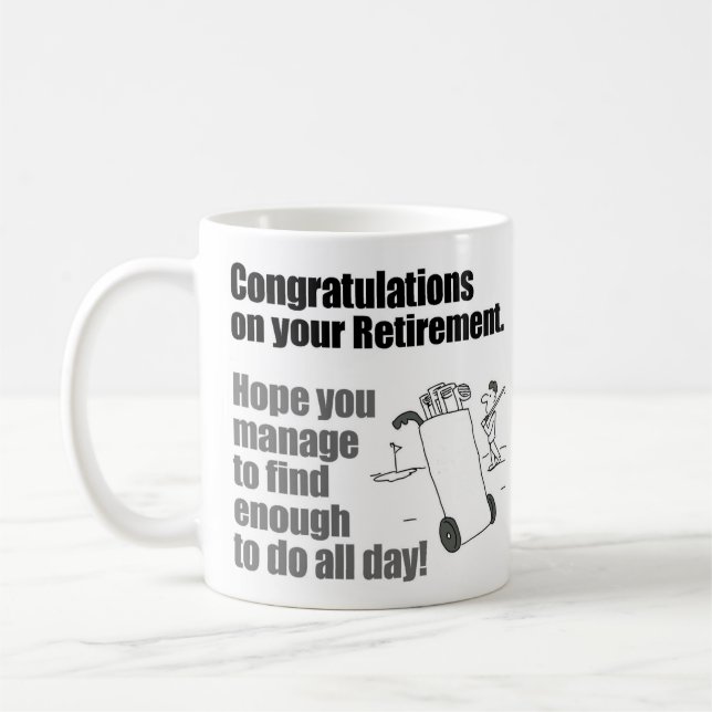 Mug Félicitations Golfer Retirement (Gauche)