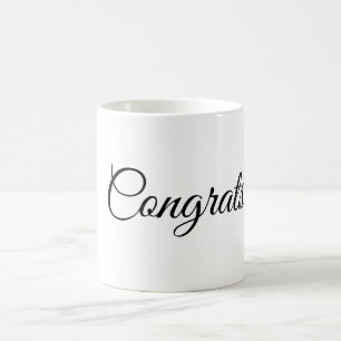 Mug Félicitations minimales simples ajoutez votre nom