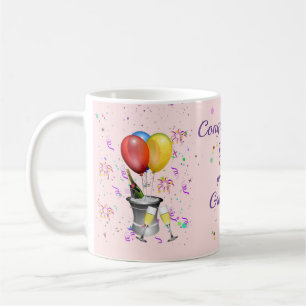 Mug Félicitations pour la remise des diplômes Rose