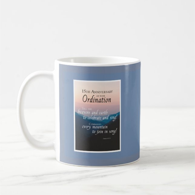 Mug Félicitations pour le 15e anniversaire de l'ordina (Gauche)