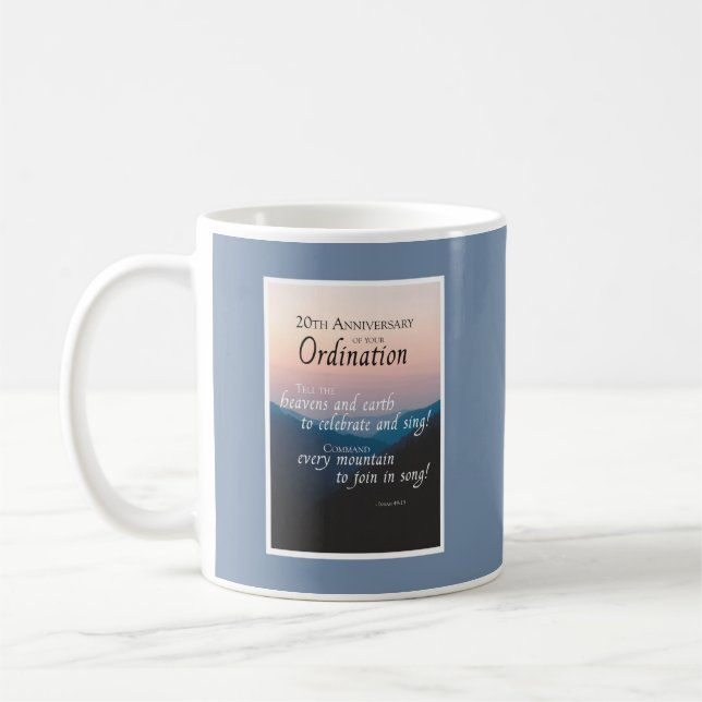 Mug Félicitations pour le 20e anniversaire de l'ordina (Gauche)