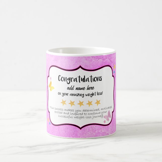 Mug Félicitations pour votre perte de poids de la dièt (Centre)