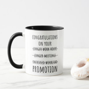 Mug Félicitations Promotion de l'emploi Funny Coworker