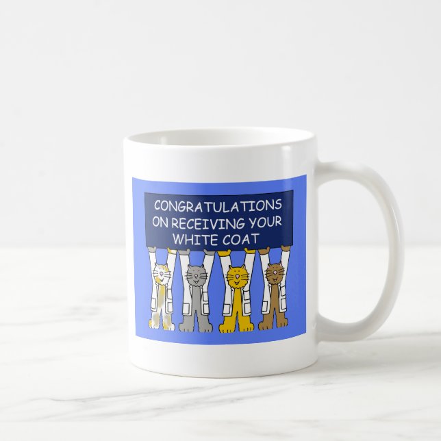 Mug Félicitations sur recevoir le manteau blanc (Droite)