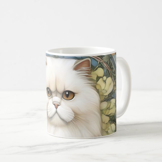 Mug Feline Perse cat Art nouveau (Devant droit)