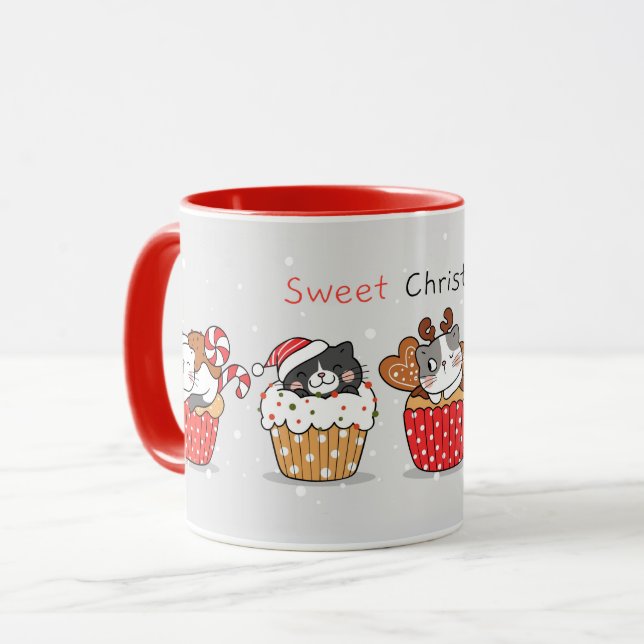 Mug Félins de Noël Mignons (Devant gauche)