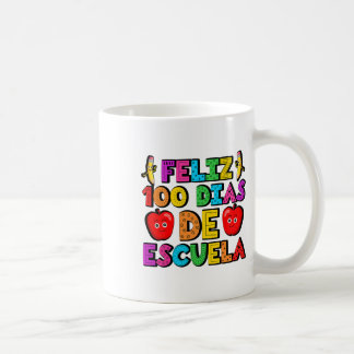 Mug Feliz 100 Dias De Escuela 100 Jours D'Espagnol
