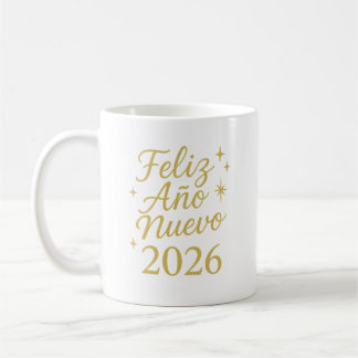 Mug Feliz Año Nuevo 2026 ✨ | Elegant Gold New Year 