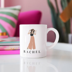 Mug féminine minimaliste moderne Mug