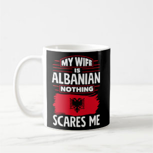 Mug Femme albanaise du drapeau albanais