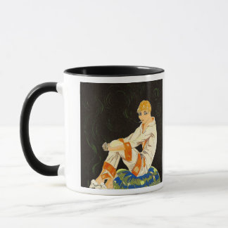 Mug Femme Art Déco vintage, fumeuse par S. Chompre