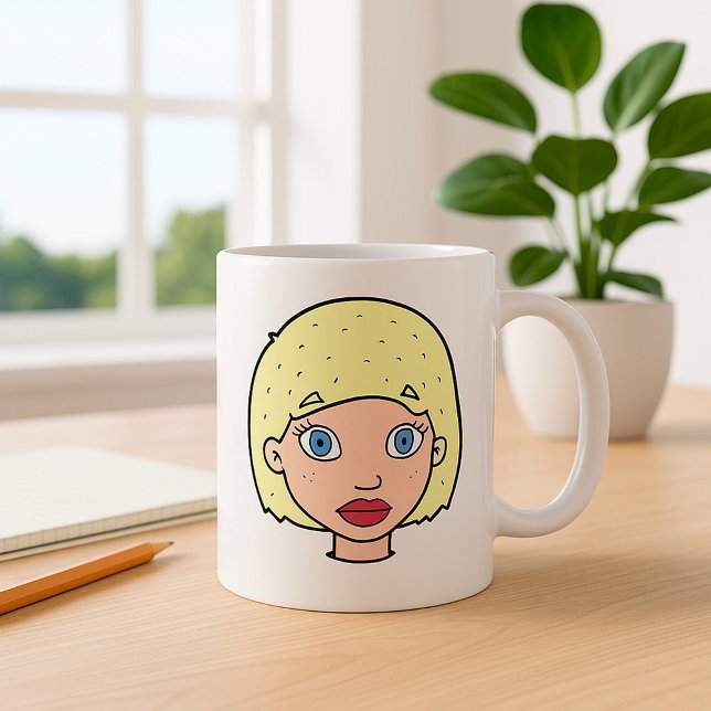 Mug Femme aux cheveux jaunes (Créateur téléchargé)