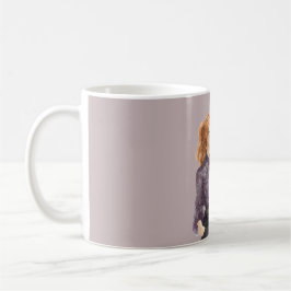Mug Femme aux cheveux roux blouse en dentelle violette